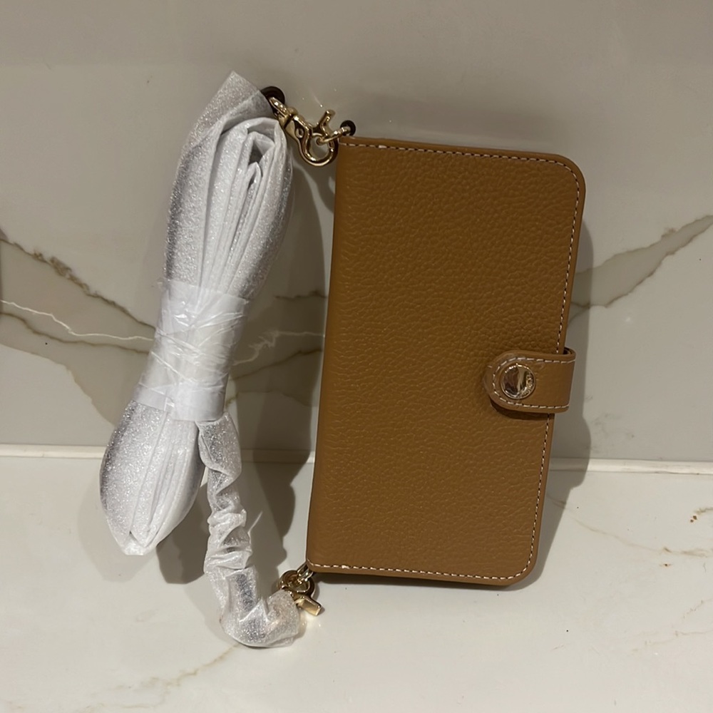 MIMCO Tan iPhone 12 12P Card Purse Crossbody Chain Carry Case NWT RRP$129 - Picture 7 of 9